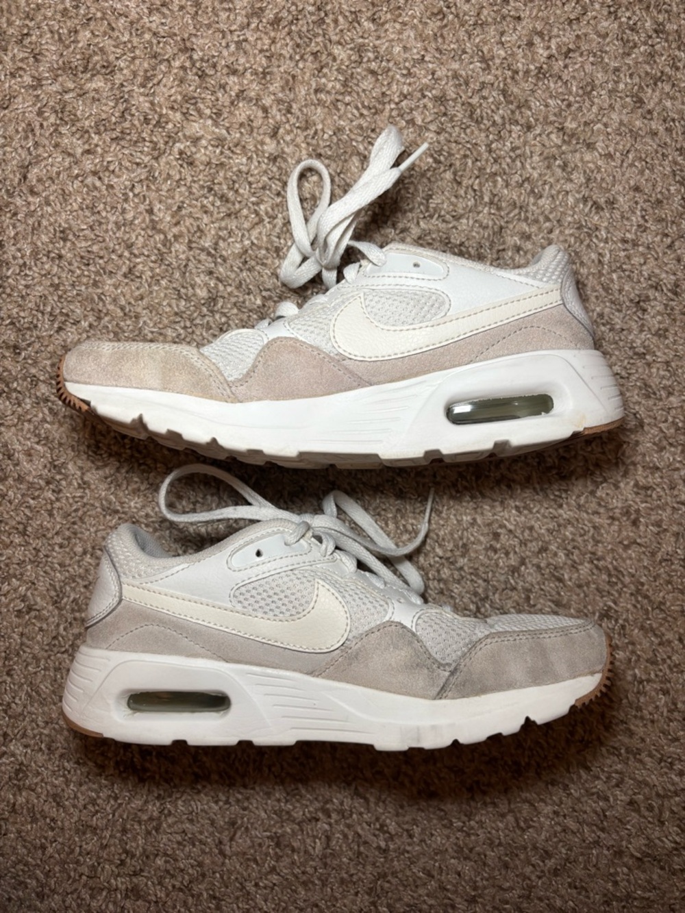 Nike Light Beige & White Air Max SC Sneakers